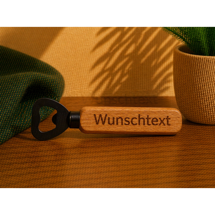 Flaschenöffner Holz mit Gravur – personalisiert | Boxenshop Chemnitz