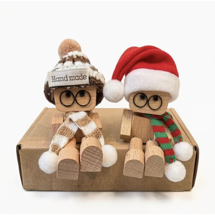 Holzfigur mit Wackelbeinen – Dekofigur mit Mütze & Schal | Boxenshop Chemnitz