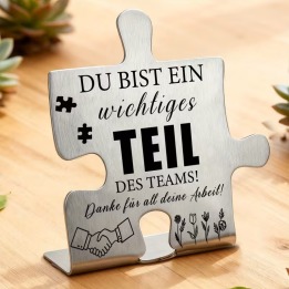 Tischdeko Puzzleteil Metall – Wichtiges Teil des Teams | Boxenshop Chemnitz